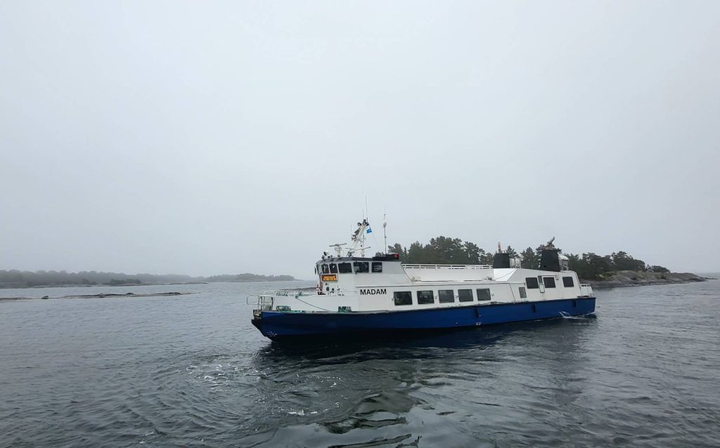 Passenger boat on the way to Nämdö
